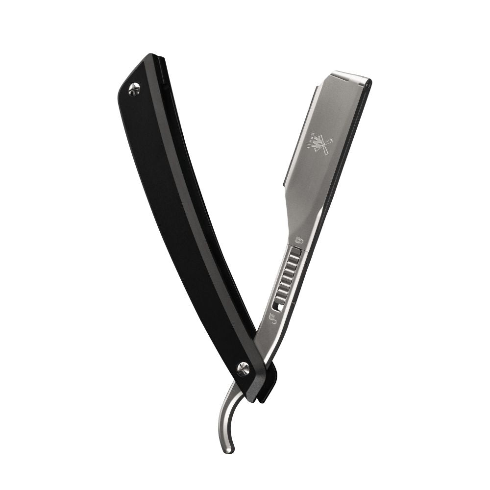 Mushet Steel Razor MÜHLE ENTHUSIAST Stainless Steel and Aluminium Straight Razor with ...