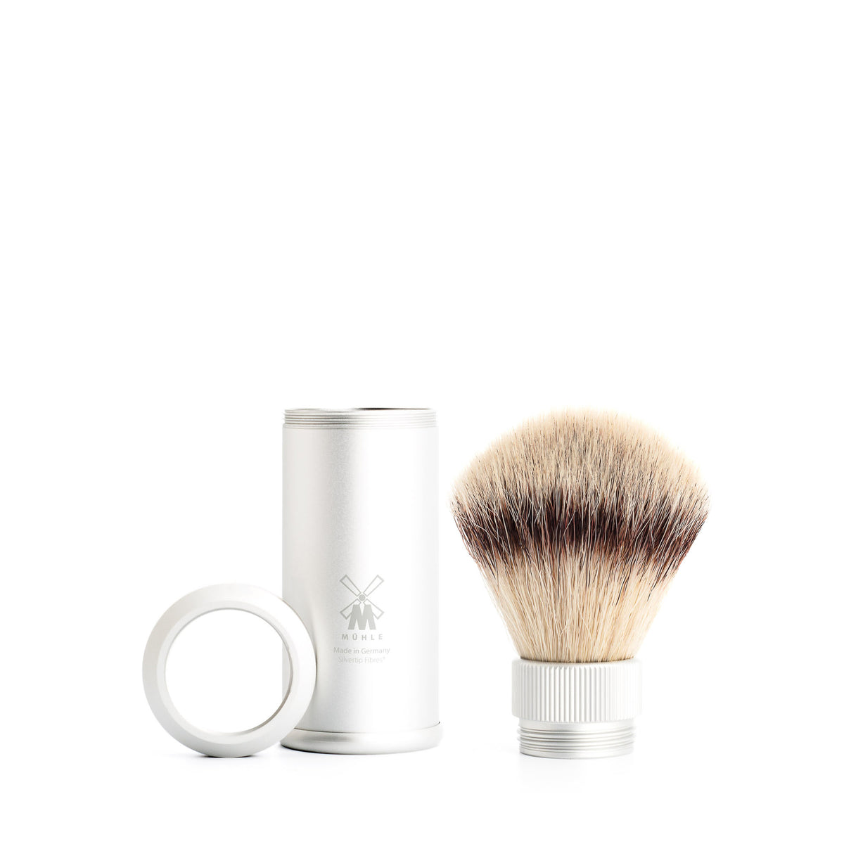 TRAVEL - Anodised Aluminium Shaving Brush