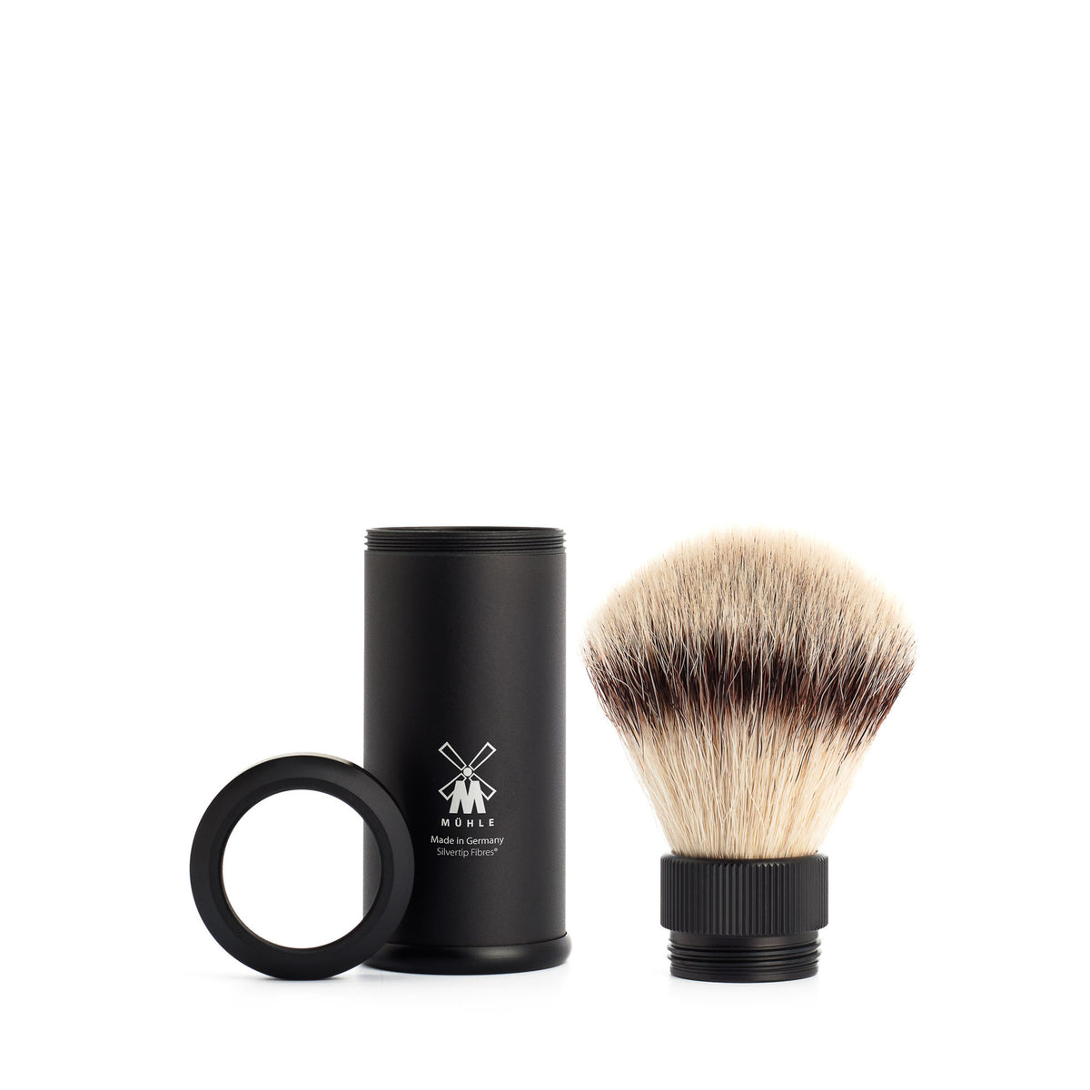 TRAVEL - Anodised Aluminium Shaving Brush