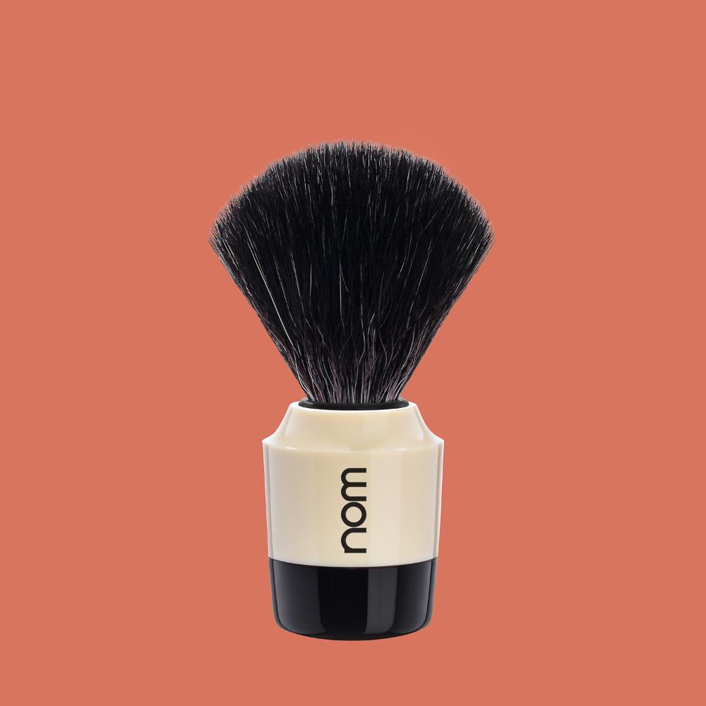 nom MARTEN, Plastic Black/Crème, Shaving Brush
