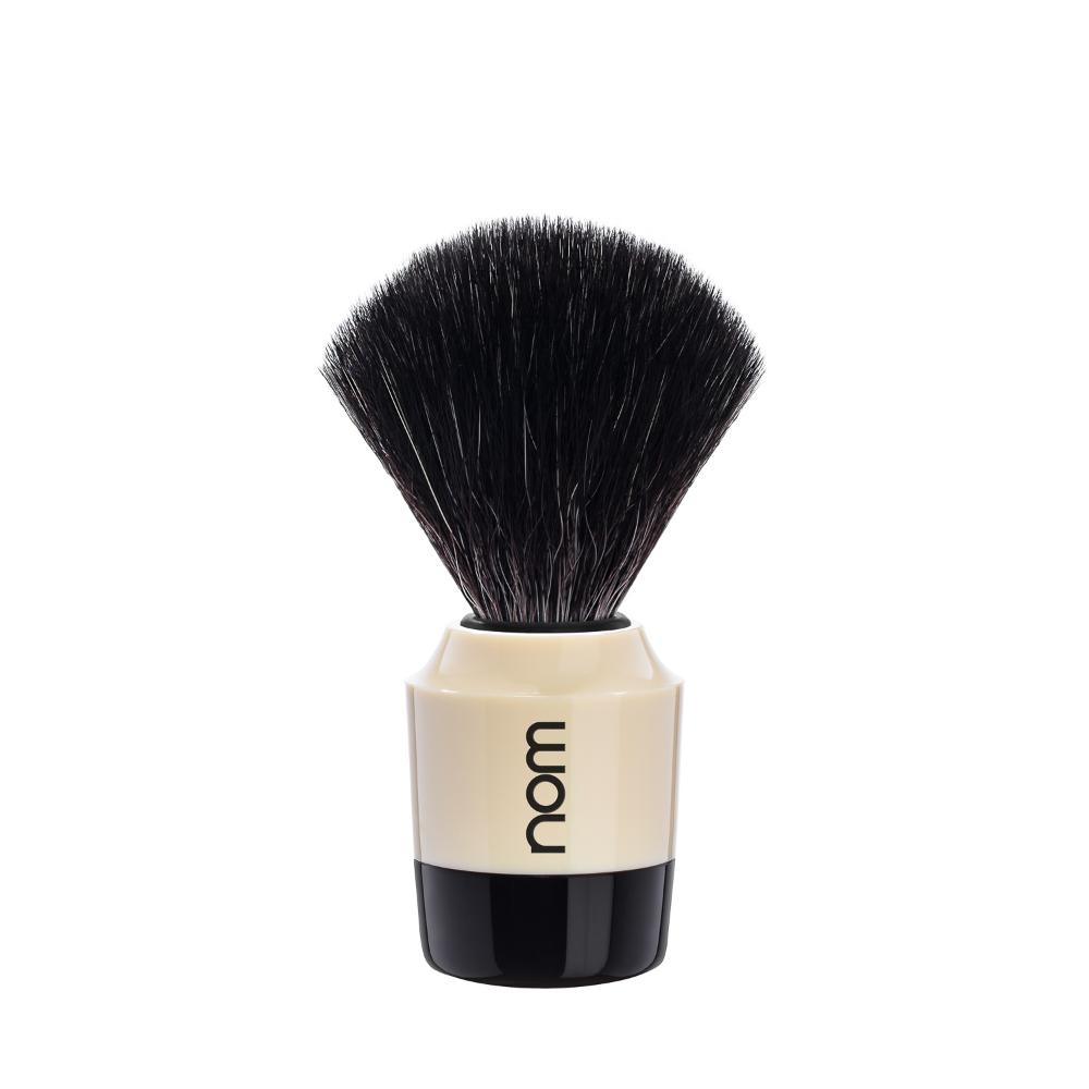 nom MARTEN, Plastic Black/Crème, Shaving Brush