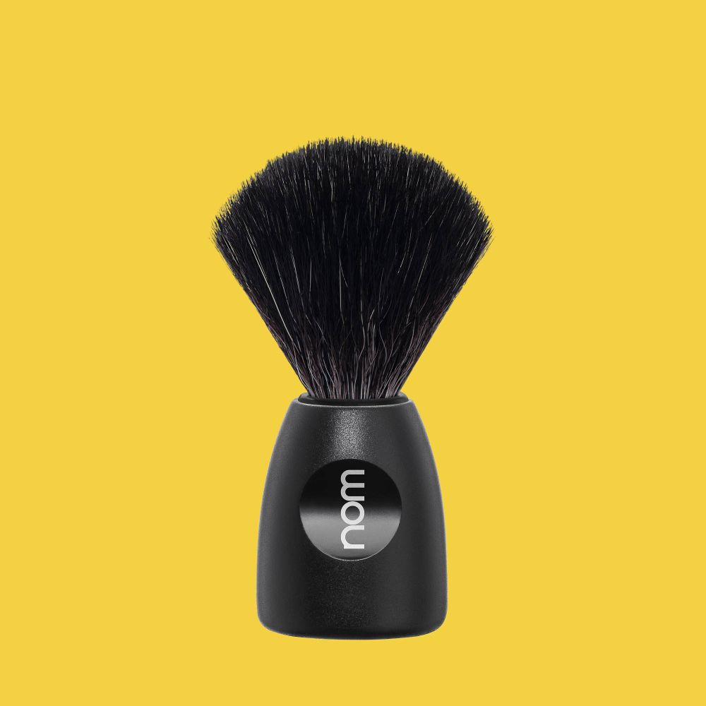nom LASSE, Plastic Black, Black Fibre Shaving Brush
