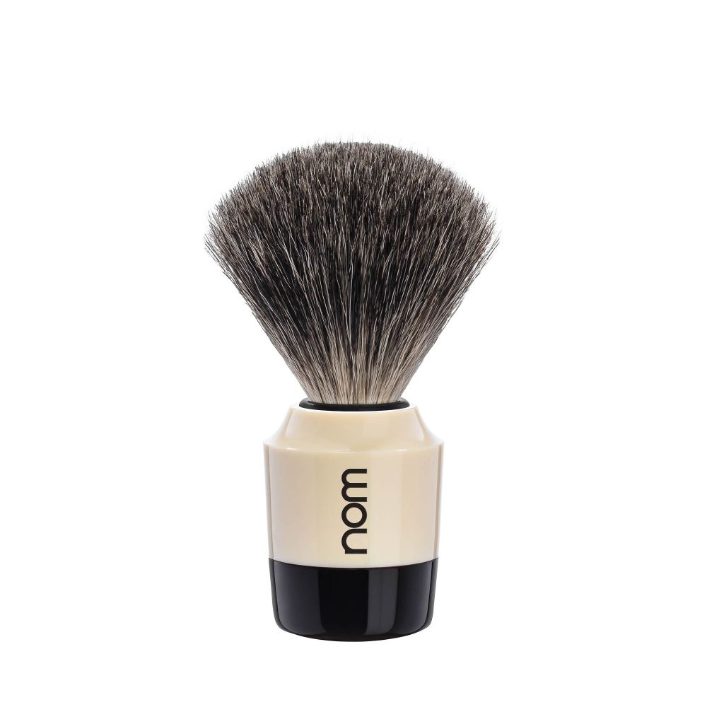 nom MARTEN, Plastic Black/Crème, Shaving Brush